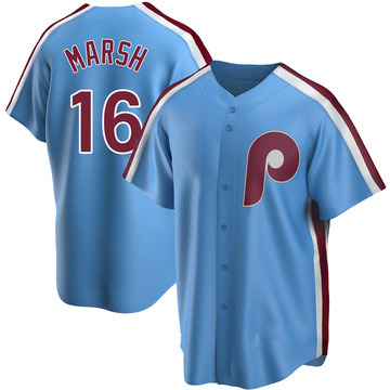 Replica Brandon Marsh Youth Philadelphia Phillies Light Blue Road Cooperstown Collection Jersey