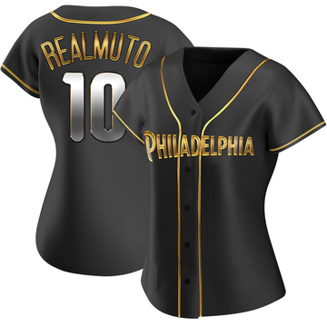 Replica J.T. Realmuto Women's Philadelphia Phillies Black Golden Alternate Jersey