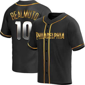 Replica J.T. Realmuto Youth Philadelphia Phillies Black Golden Alternate Jersey