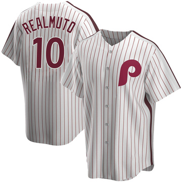 Replica J.T. Realmuto Youth Philadelphia Phillies White Home Cooperstown Collection Jersey