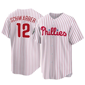 Replica Kyle Schwarber Youth Philadelphia Phillies White 2022 World Series Home Jersey