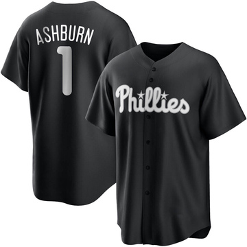 Replica Richie Ashburn Men's Philadelphia Phillies White Black/ Jersey