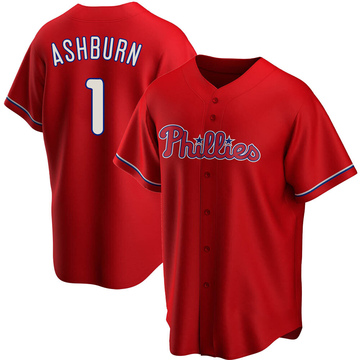 Replica Richie Ashburn Youth Philadelphia Phillies Red Alternate Jersey
